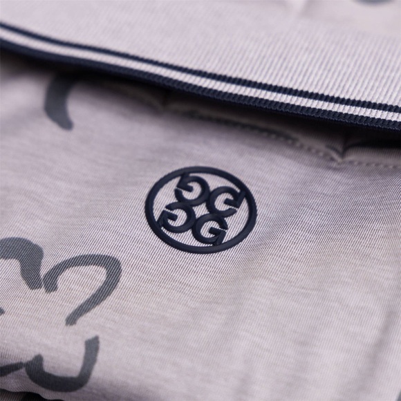G/FORE Floral Watercolour Polo Light Heather Grey - Picture 5 of 6